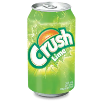 Crush Lime Soda Can 355ml case 24ct - soda