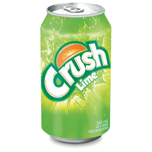 Crush Lime Soda Can 355ml case 24ct - soda