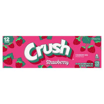 Crush Strawberry Soda 12 fl oz cans 12 pack - Soda