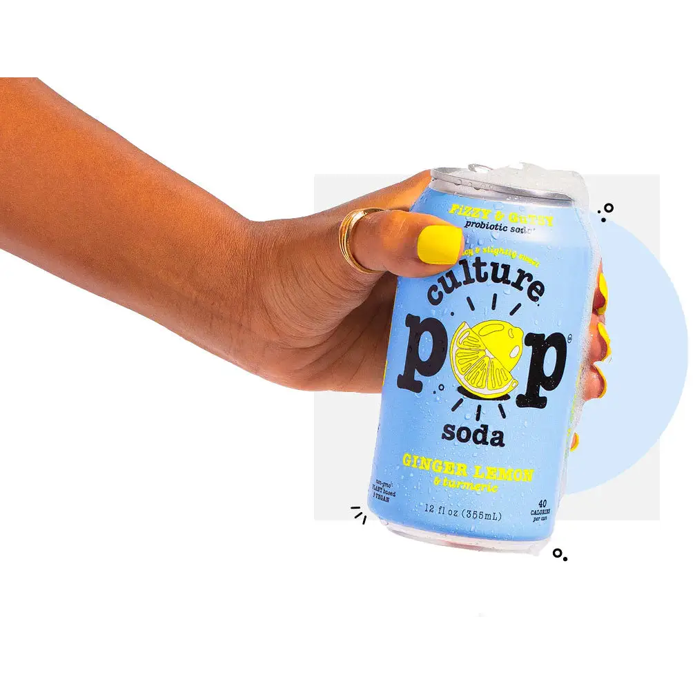 Culture Pop Ginger Lemon & Turmeric 12 Cans X 355 ml 12 fl