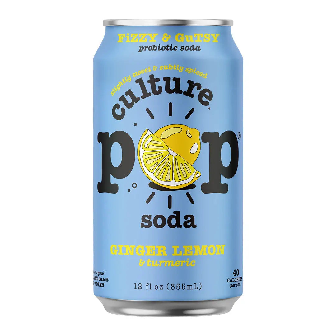 Culture Pop Ginger Lemon & Turmeric 12 Cans X 355 ml 12 fl Main image