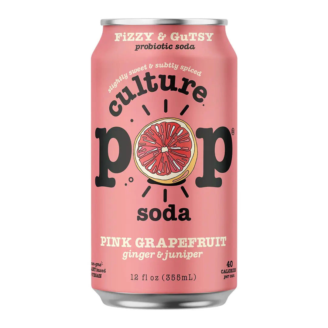 Culture Pop Ginger Pink Grapefruit Ginger & Juniper 12 Cans