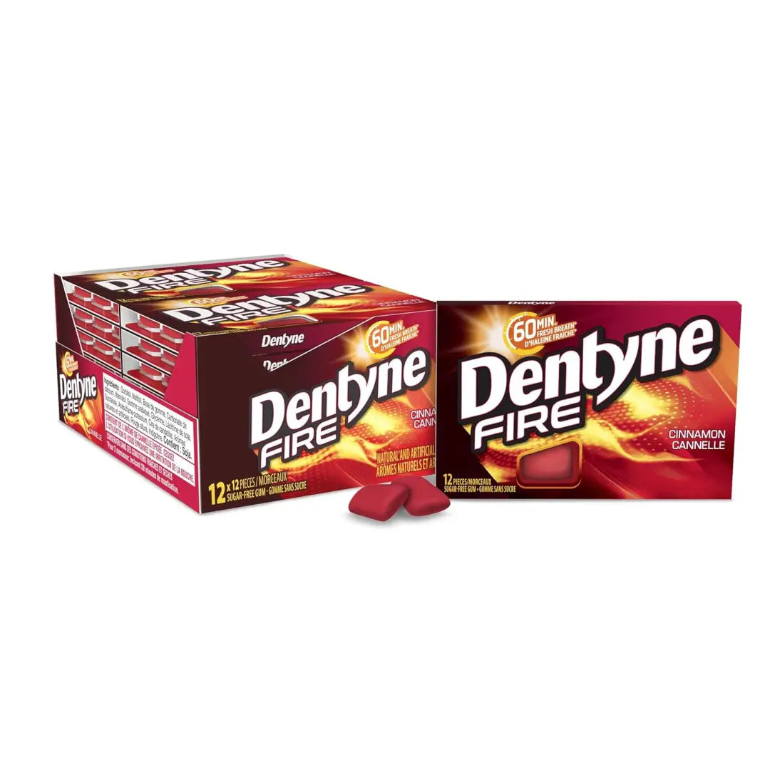 Dentyne Fire Bubble Gum Cinnamon 12x12/144ct,