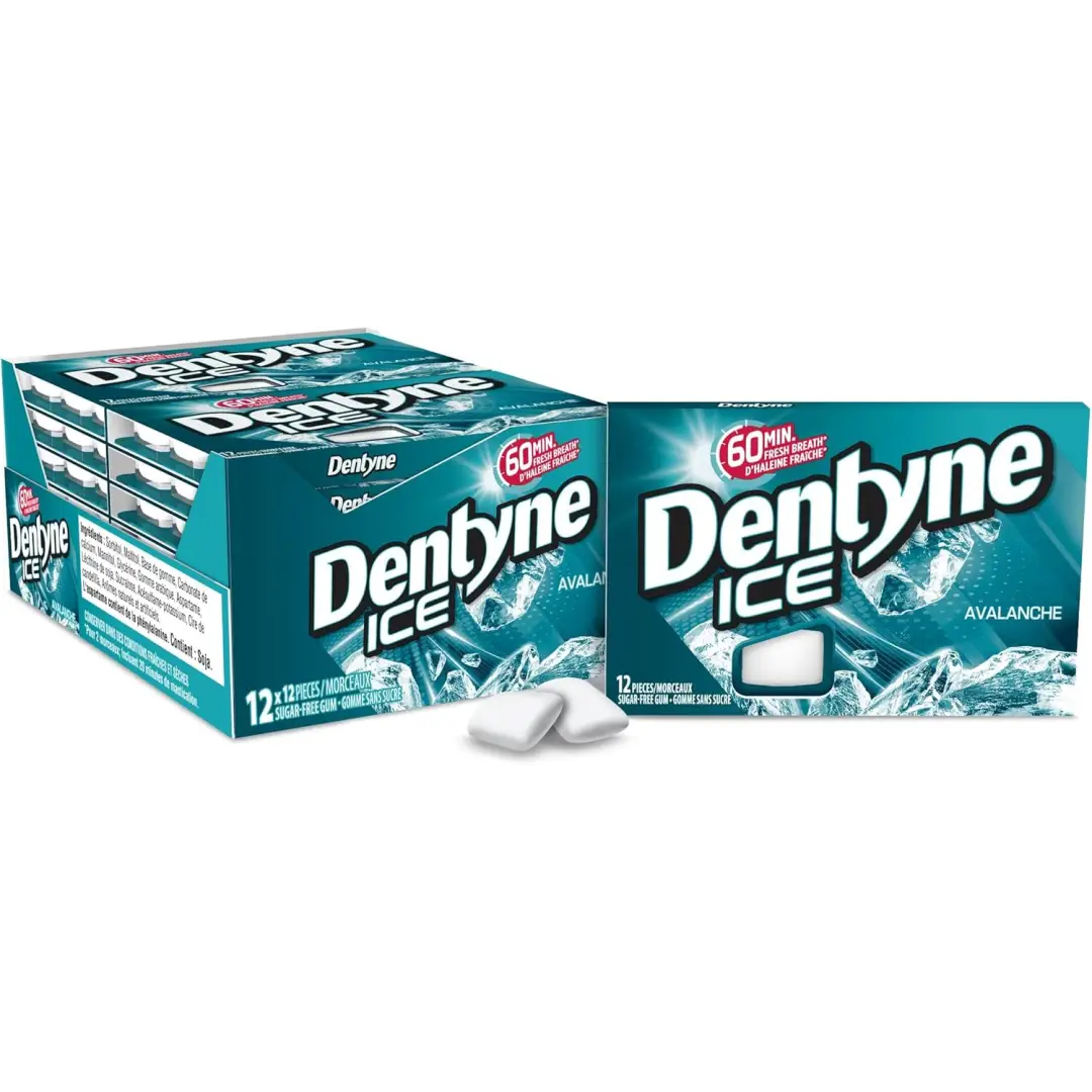 Dentyne Ice Sugar-Free Gum Bubble Gum Avalanche 12 Pack
