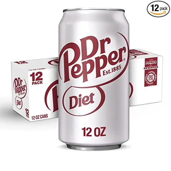 Diet Dr Pepper Soda 12 fl oz cans 12 pack imported from USA