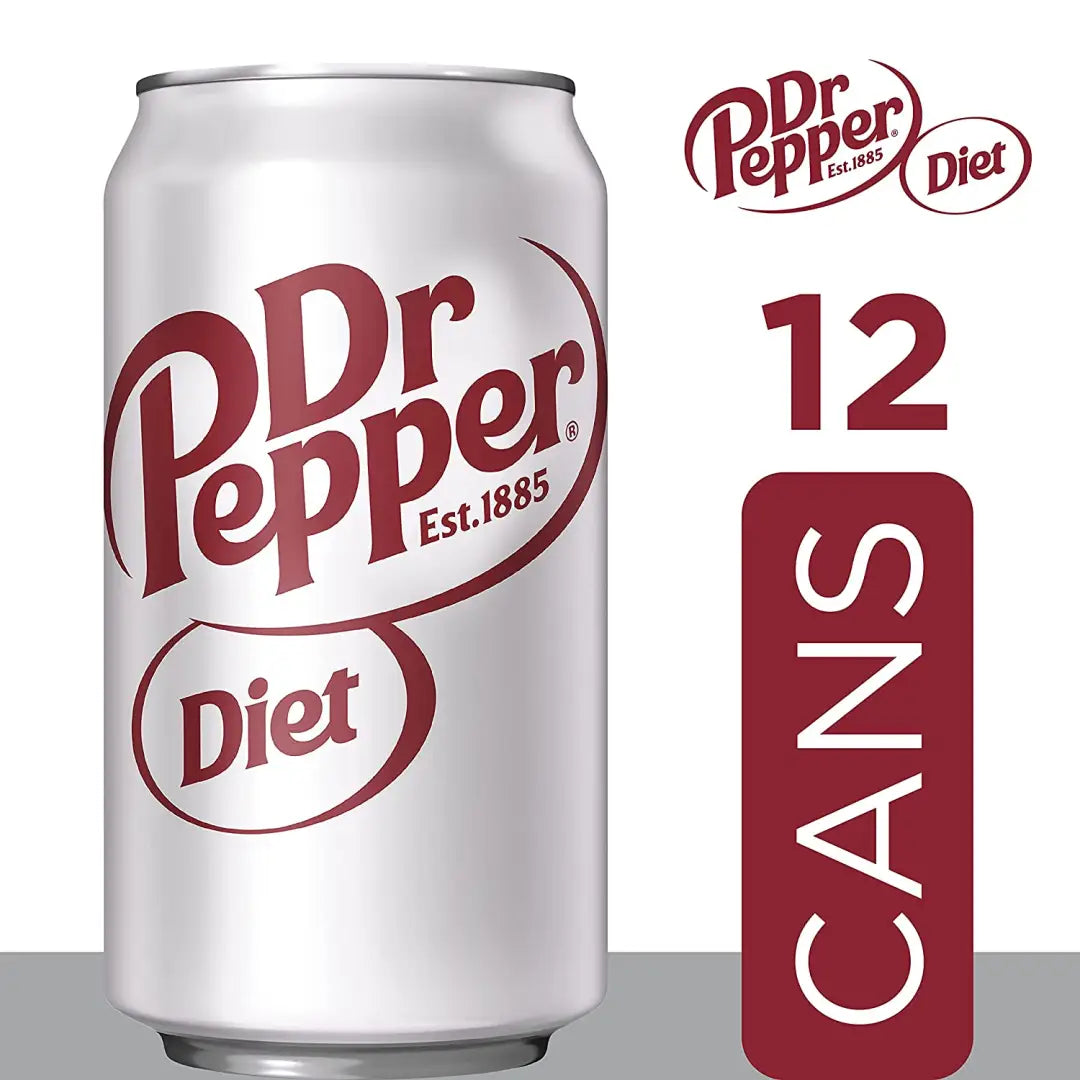 Diet Dr Pepper Soda 12 fl oz cans 12 pack imported from USA