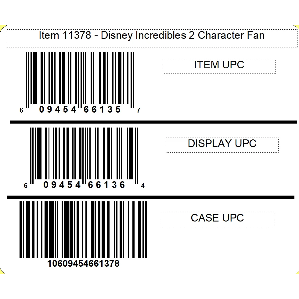 DISNEY•PIXAR THE INCREDIBLES 2 CHARACTER FAN CandyRific 12ct