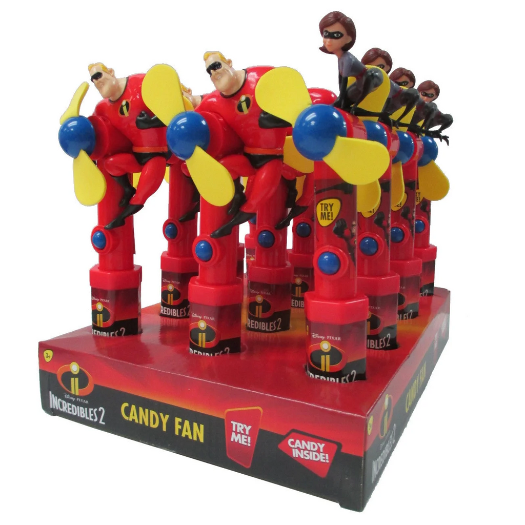 DISNEY•PIXAR THE INCREDIBLES 2 CHARACTER FAN CandyRific 12ct