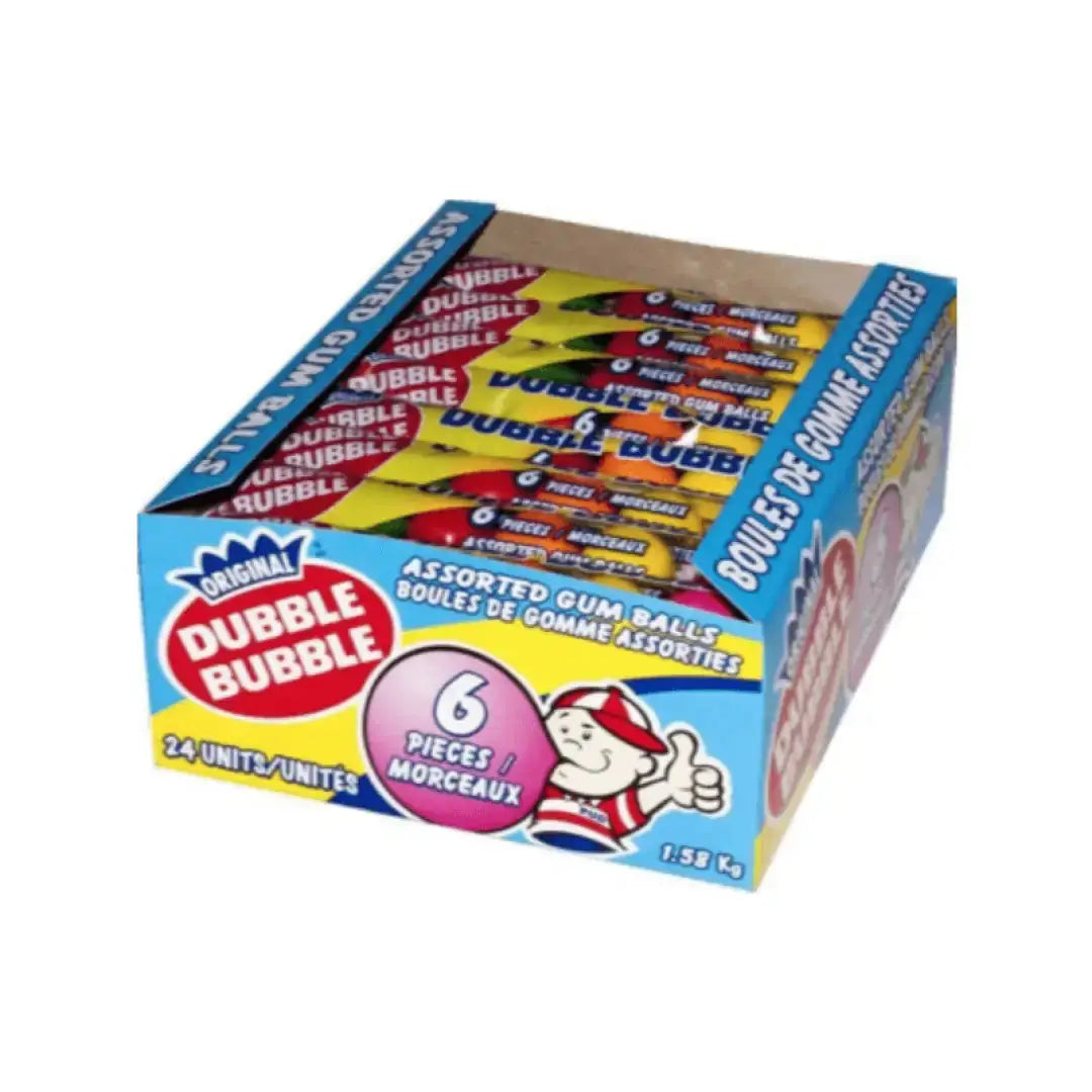 Dubble bubble gum balls 6 piece-24 pack