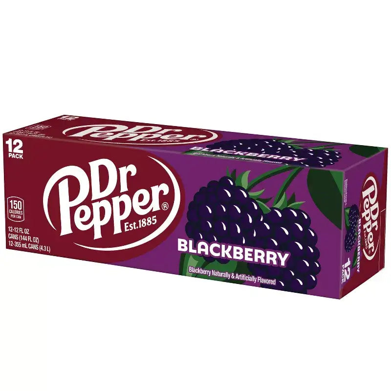 Dr Pepper Blackberry Soda - 355ml/12 Fl Oz Cans case 12ct