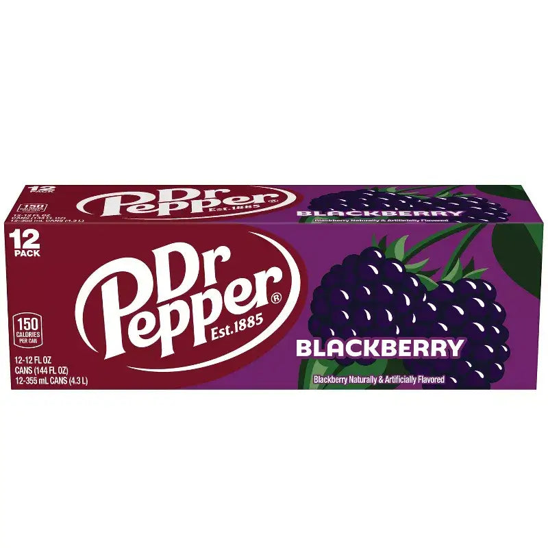Dr Pepper Blackberry Soda - 355ml/12 Fl Oz Cans case 12ct