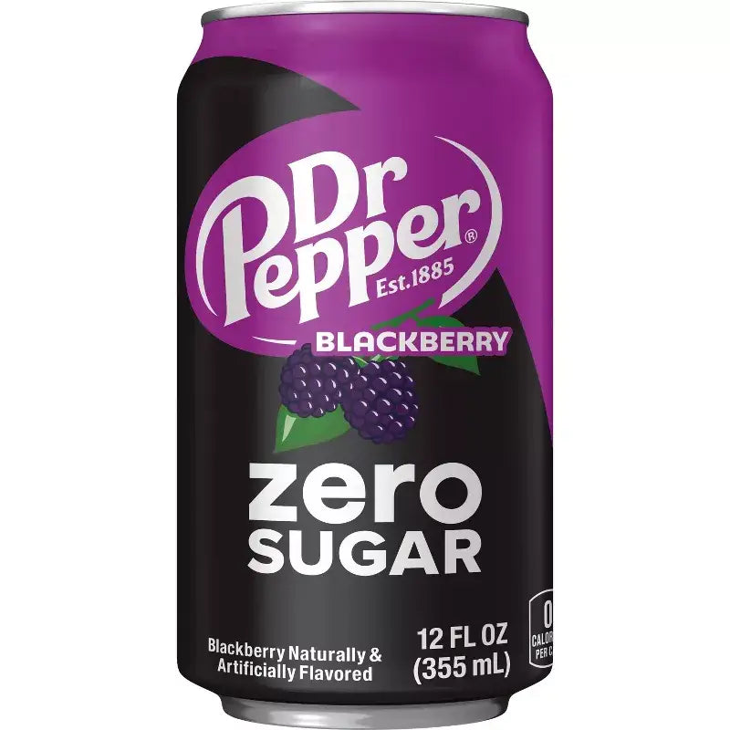 Dr Pepper Blackberry Zero Sugar – 355ml/12FLoz can case Main image