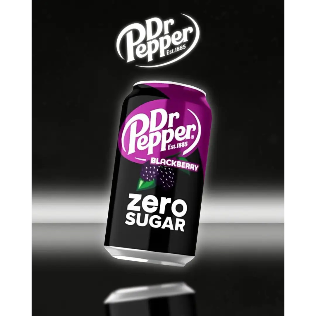 Dr Pepper Blackberry Zero Sugar – 355ml/12FLoz can case