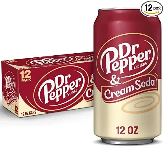 Dr Pepper & Cream Soda 12 fl oz cans 12 pack - Soda