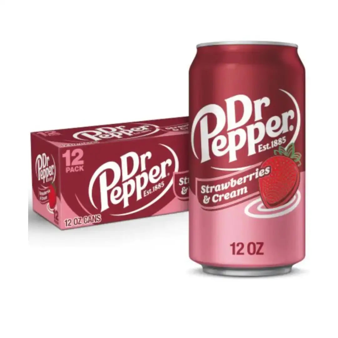 Dr Pepper Strawberries and Cream 12 fl oz cans 12 pack