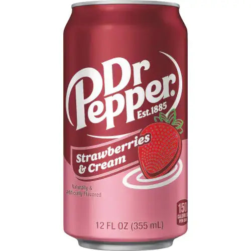 Dr Pepper Strawberries and Cream 12 fl oz cans 12 pack Main image