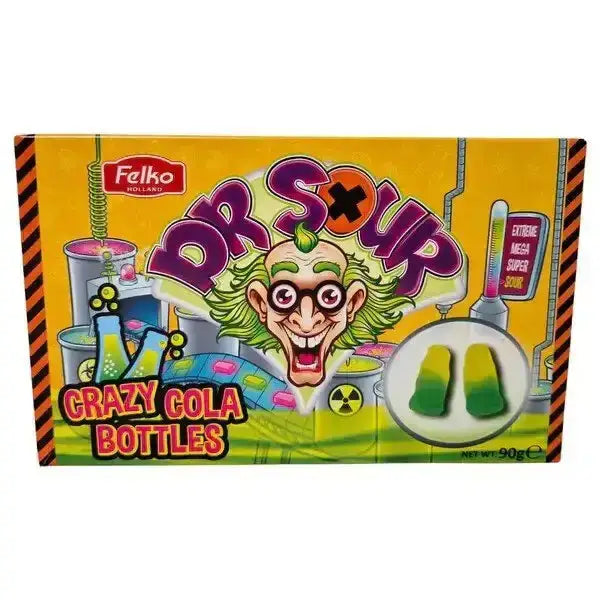 Dr Sour Crazy Cola Bottles Theatre Box 90g - 12ct - candy
