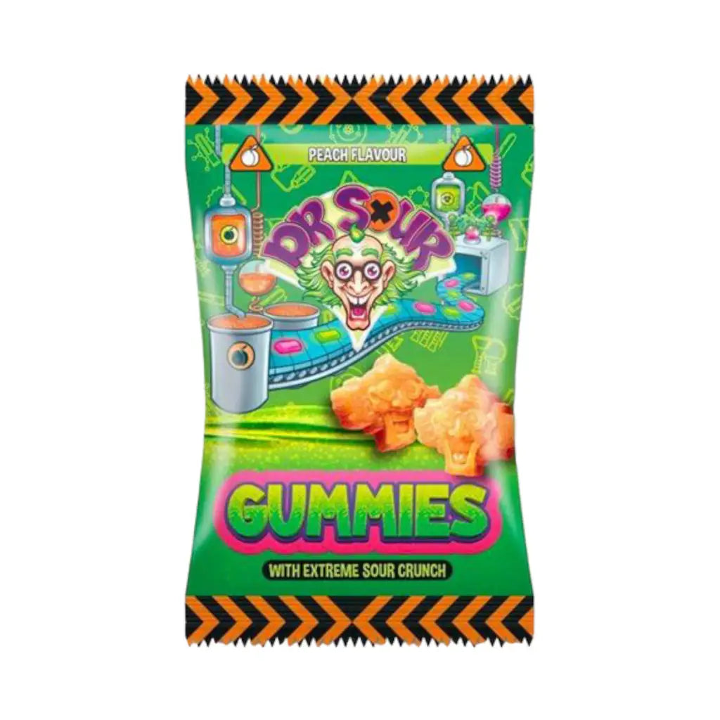 Dr Sour Peach Gummies 200g-12ct - candy