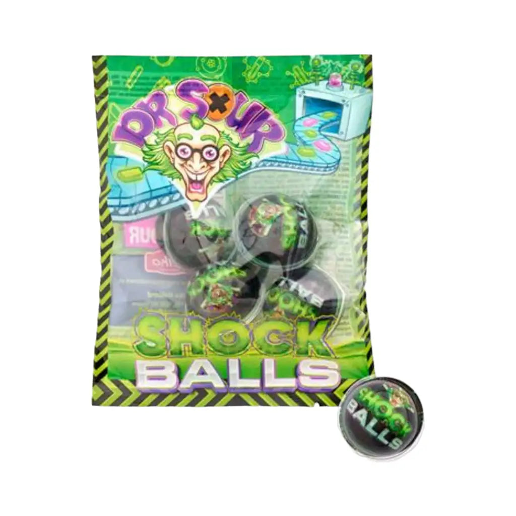 Dr Sour Shock Balls 4pc Bag 72g x 24ct - candy