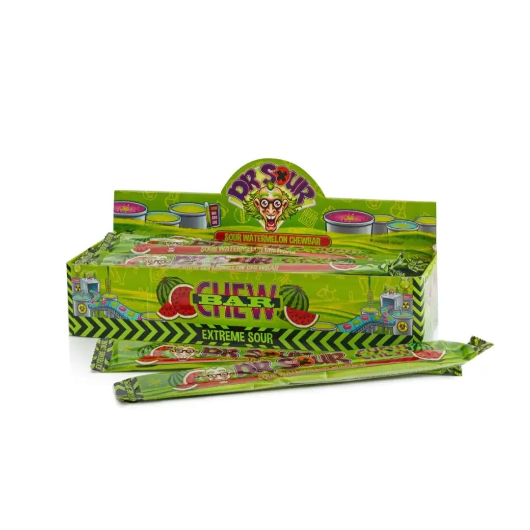 Dr Sour Watermelon Chew Bar 50 x 24ct - candy