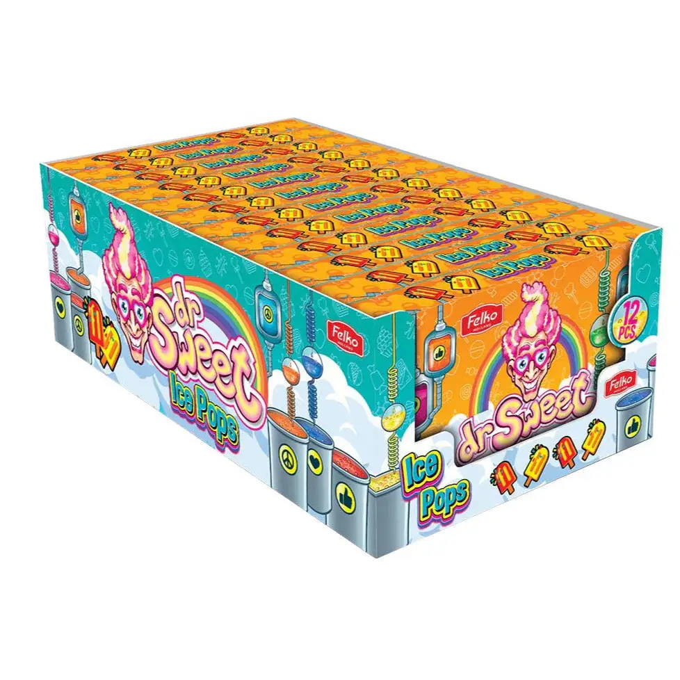 Dr Sweet Ice Pops Theatre Box 90g - case 12ct - candy