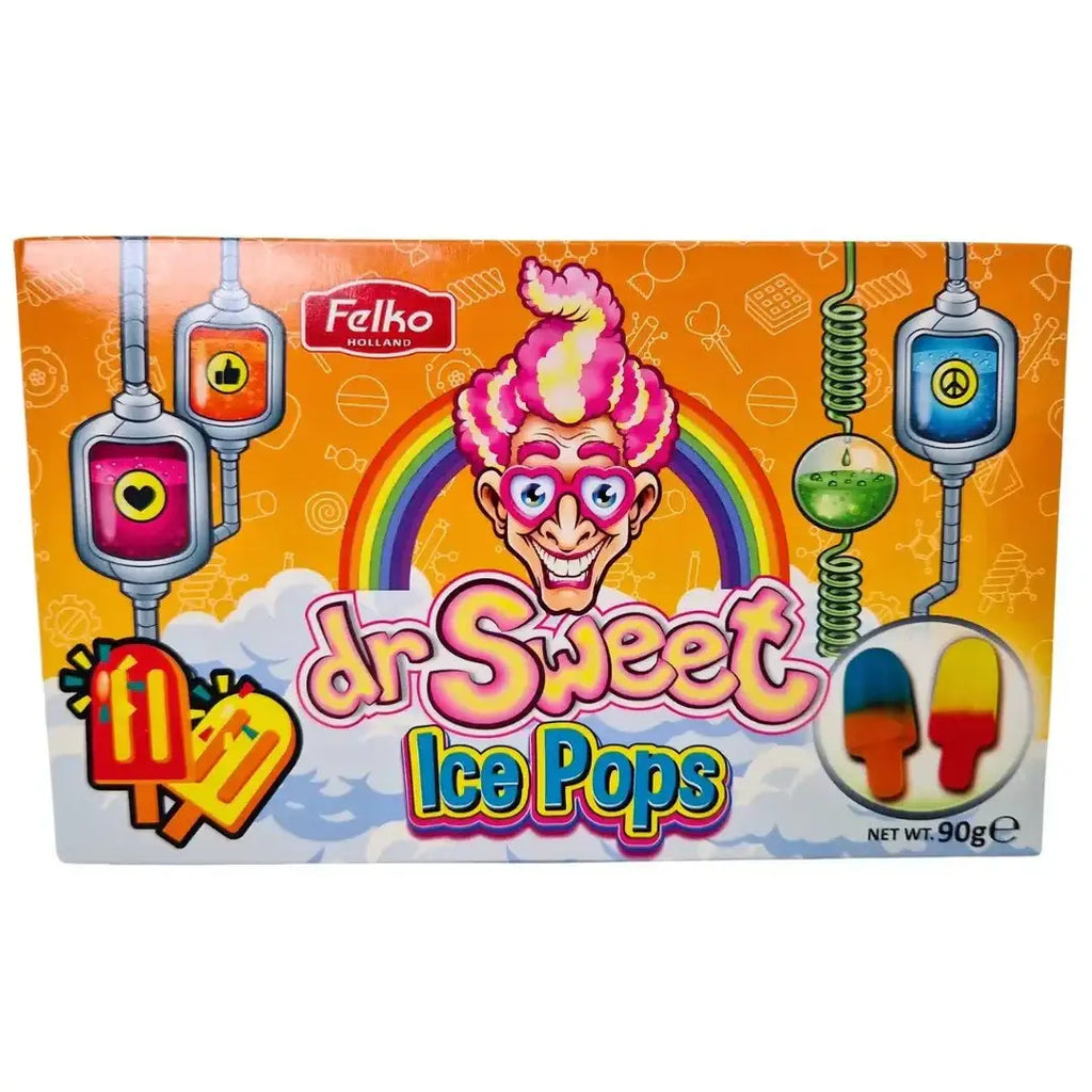 Dr Sweet Ice Pops Theatre Box 90g - case 12ct - candy