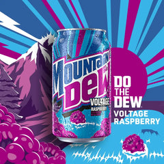 Mountain Dew Voltage Raspberry Citrus Ginseng Soda 12 Fl Oz