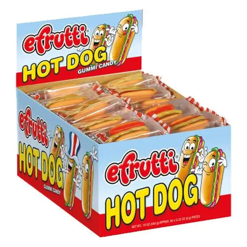 efrutti Gummi Mini Hot Dog - case 60ct - candy