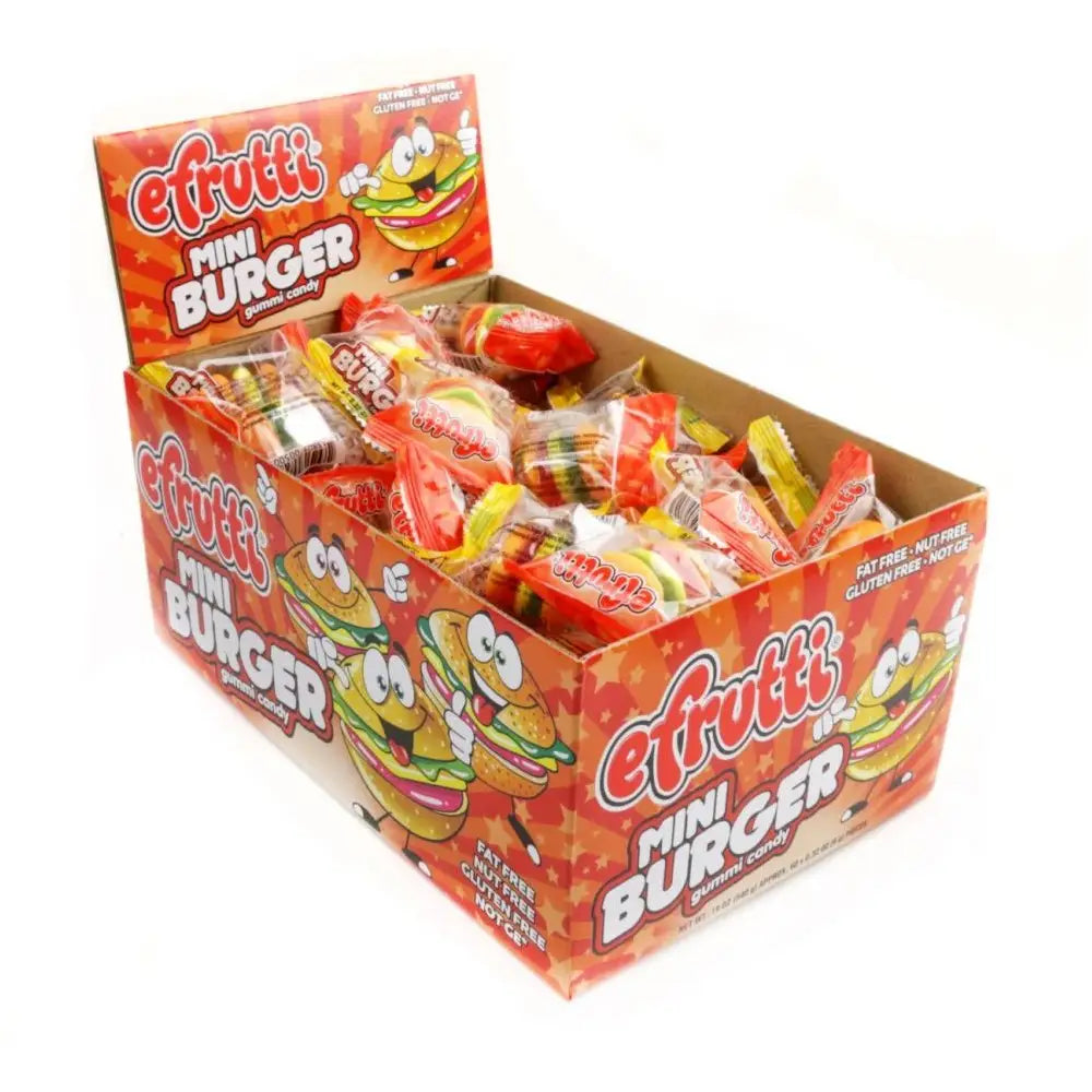 efrutti Mini Burger Gummi Candy - case 60ct