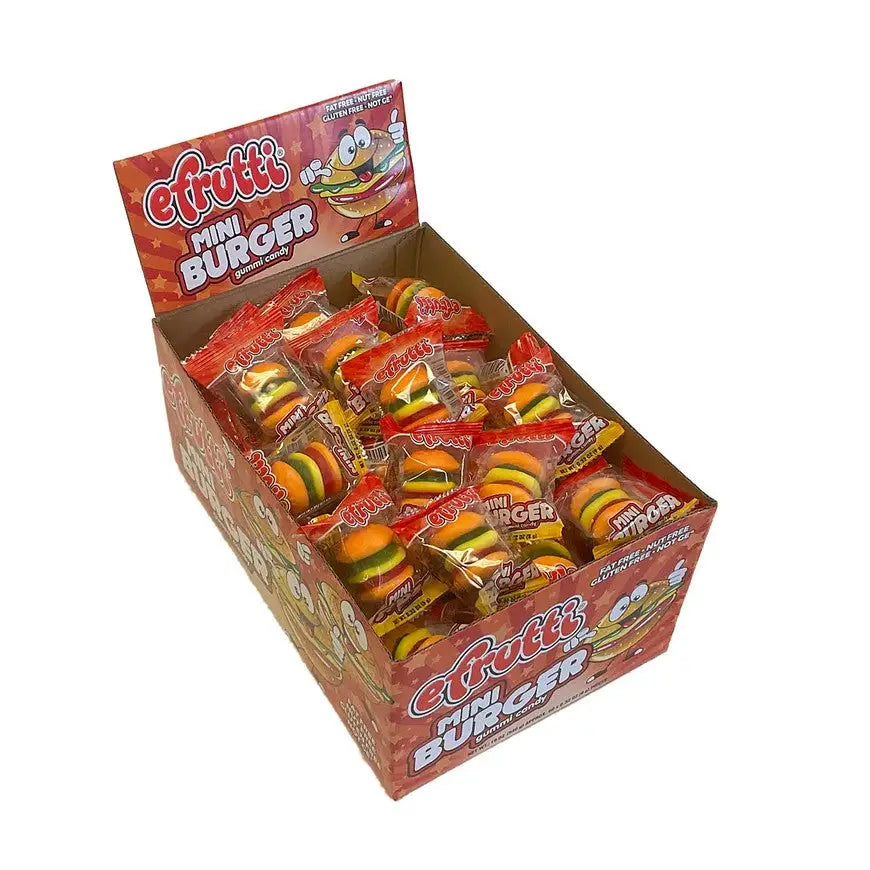 efrutti Mini Burger Gummi Candy - case 60ct