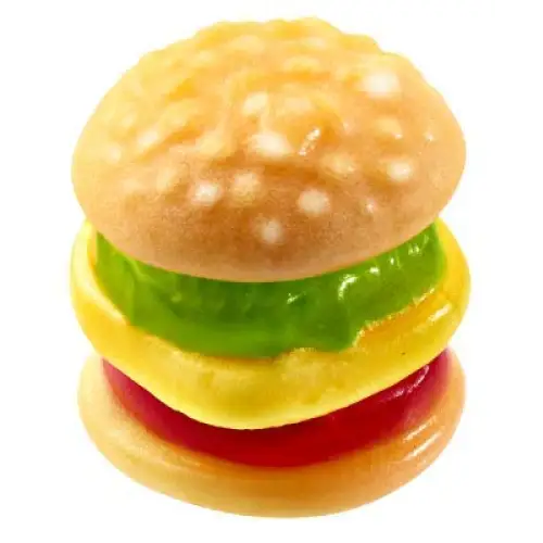 efrutti Mini Burger Gummy Candy 2 lb / 907g Bulk Bag, 101