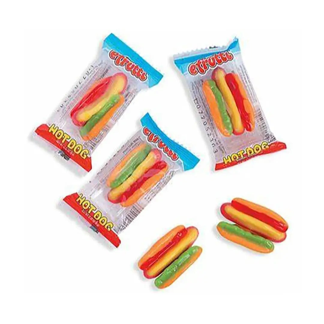 efrutti Mini Hot Dog Gummy Candy 2 lb / 907g Bulk Bag, 100