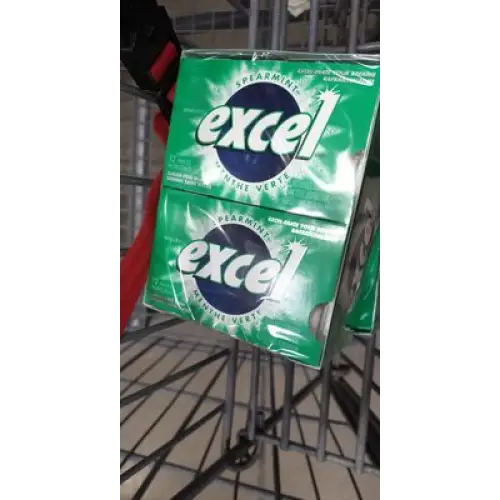 Excel Spearmint Flavoured Sugar Free Chewing Gum 12pc 12ct