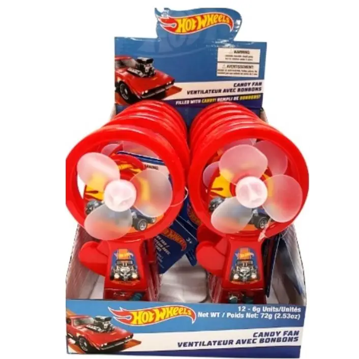 Exclusive Brands Hot Wheels Candy Fan- Case 12 count
