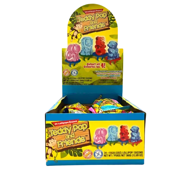 Exclusive Brands Teddy Pop & Friends 24x15g - Candy
