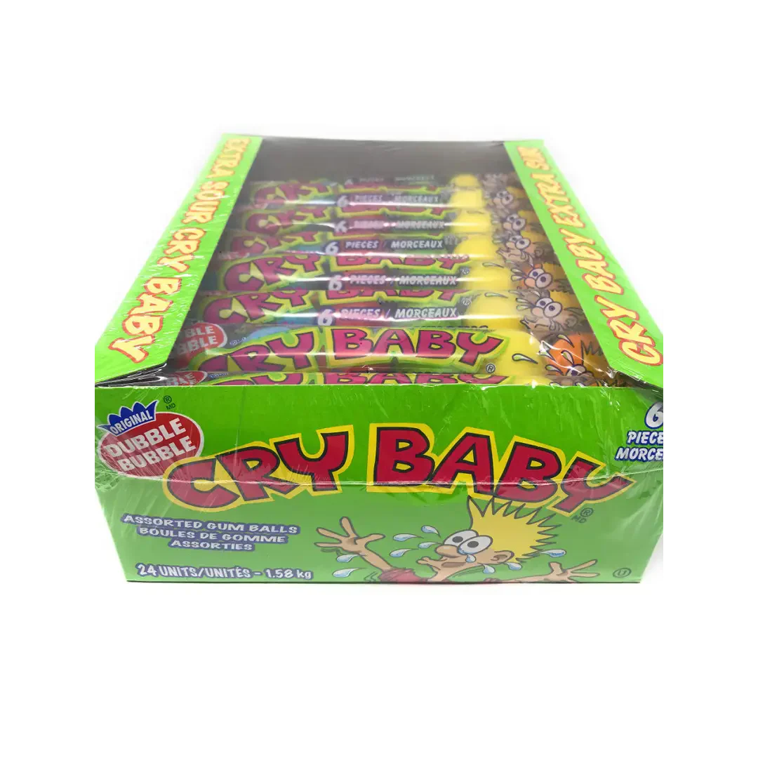 Extra Sour Cry Baby - Assorted Gum Balls - 36x36g GW - candy