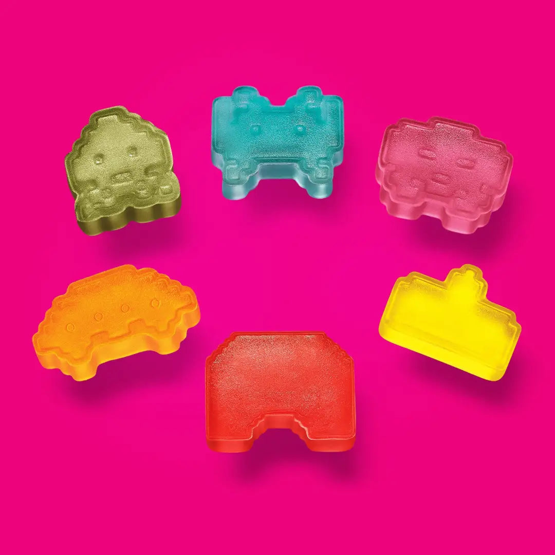Fandom Space Invaders Chewy Fruit Juice Gummies 125g Case