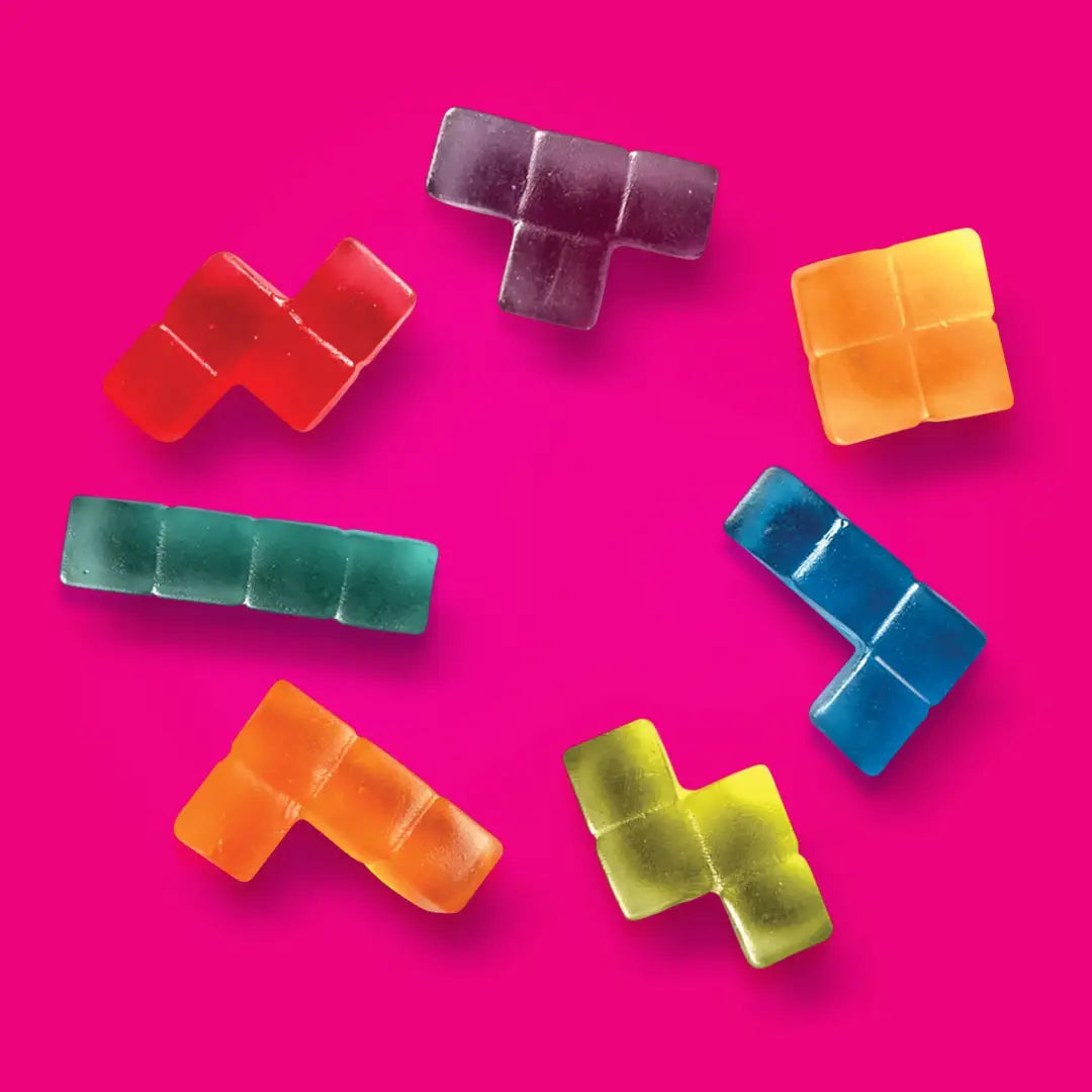Fandom Tetris Fruit Juice Gummies 125g Case of 6 Individual