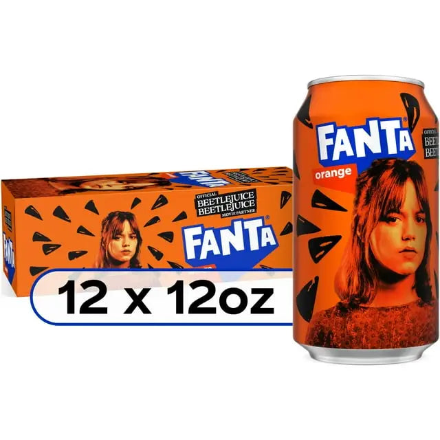 Fanta Beatlejuice Ltd edition Orange Fruit Soda Pop 12 fl