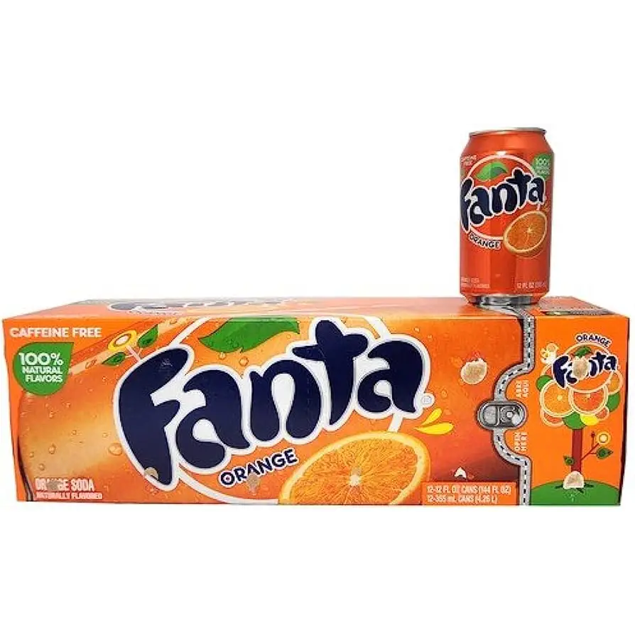 Fanta Orange Soda Can 355 ml (Pack of 12) - Soda