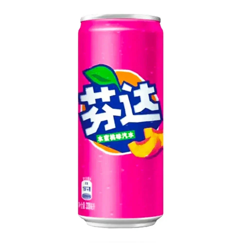 Fanta Peach 320ml Can case12ct IMPORTED FROM MALAYSIA - soda