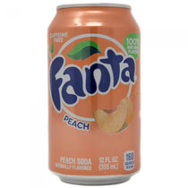 Fanta Peach Soda 12 fl oz cans 12 pack - Soda