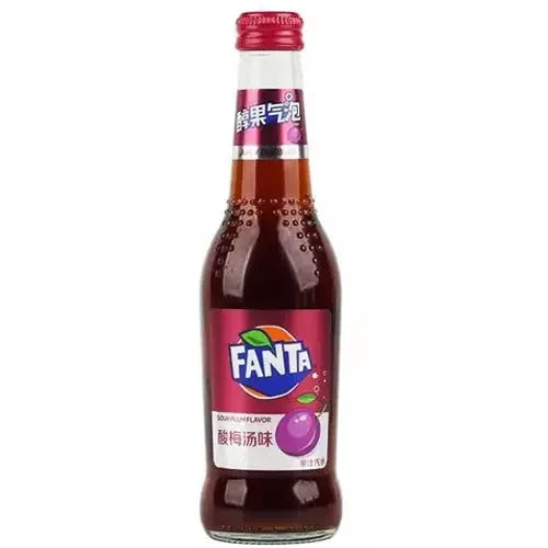 Fanta Sour Plum Soda 275ml bottle case 12ct - soda