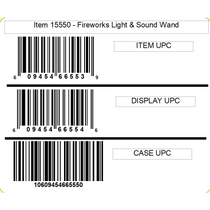 FIREWORKS LIGHT & SOUND WAND CandyRific 12ct