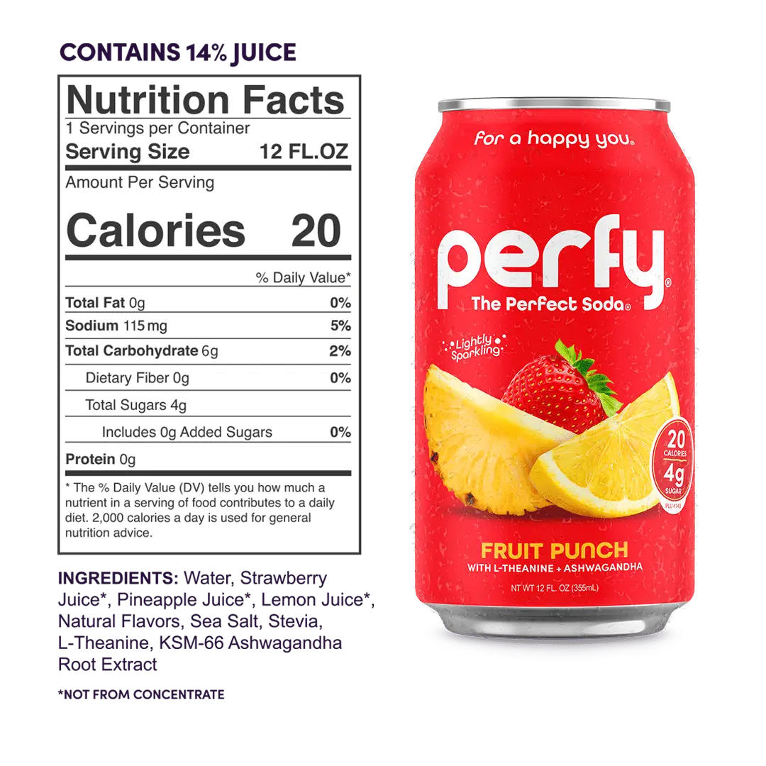 Perfy Fruit Punch case 12 oz/35mL can 12ct - soda