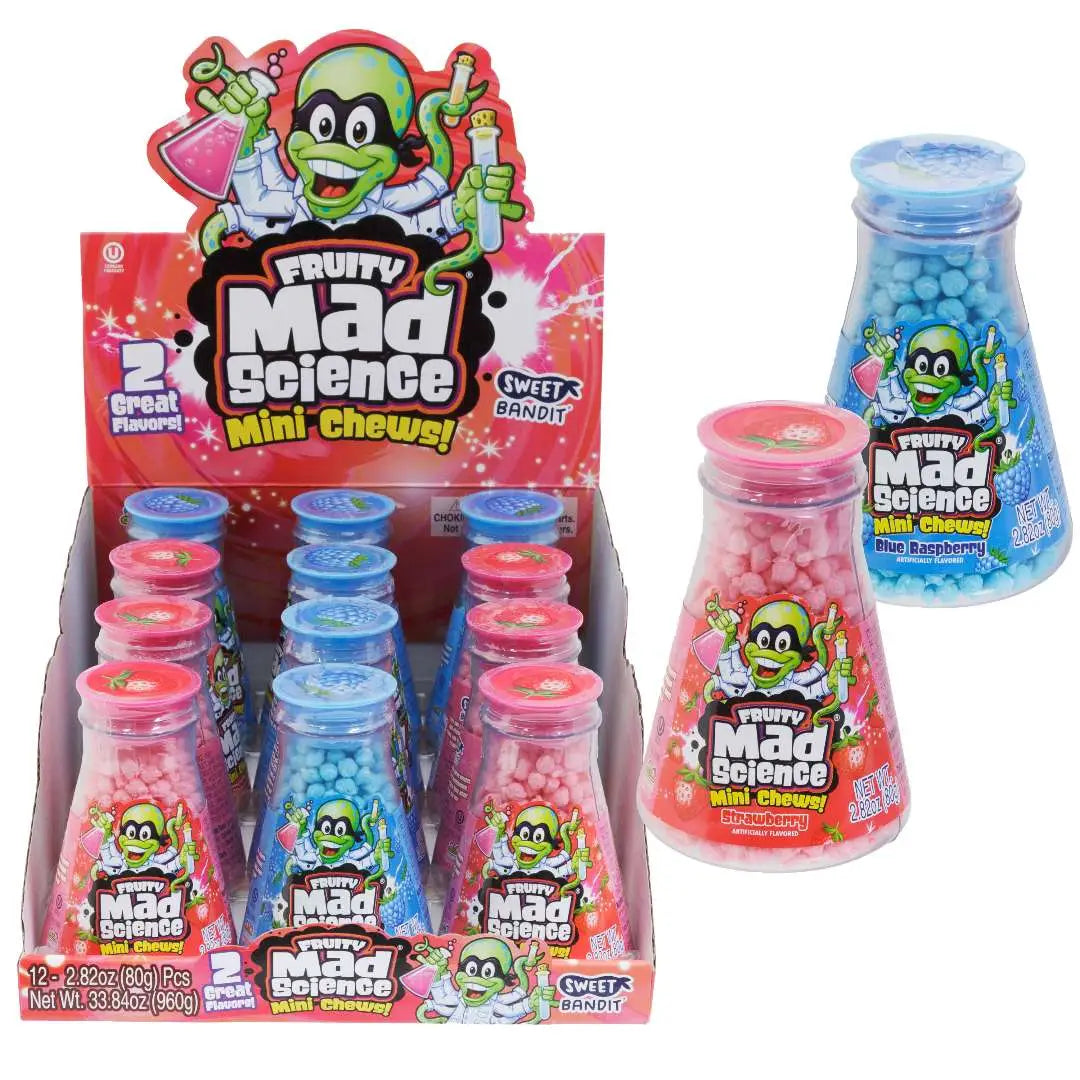 Fruity Mad Science Mini Chews 80g -case 12ct - candy