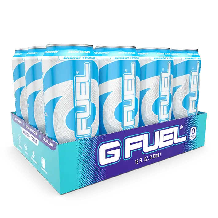 G Fuel Blue Ice Sugar Free Energy Drink 16 Ounce (Pack