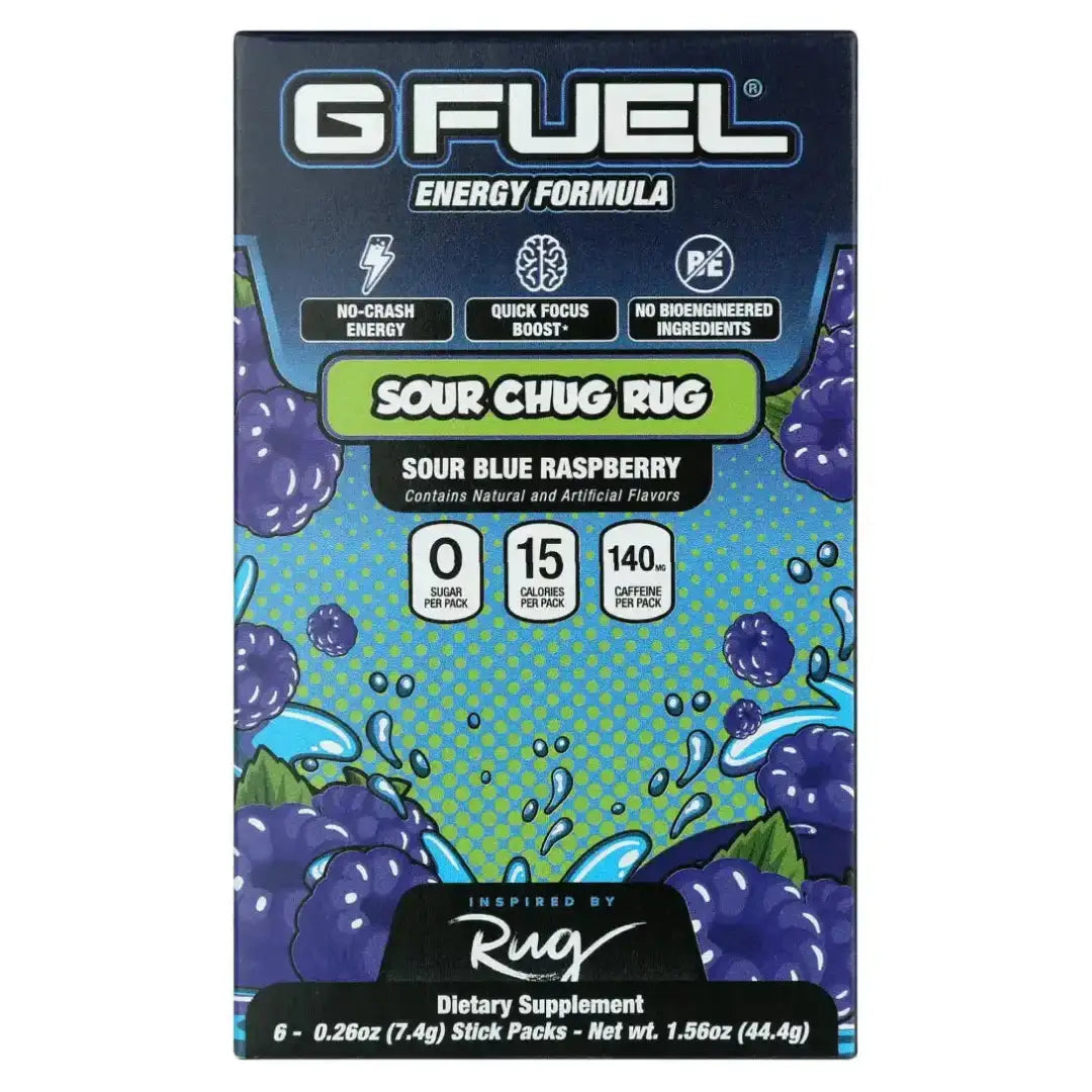 G fuel Energy Powder Sticks- Sour Chug Rug 6pks Main image