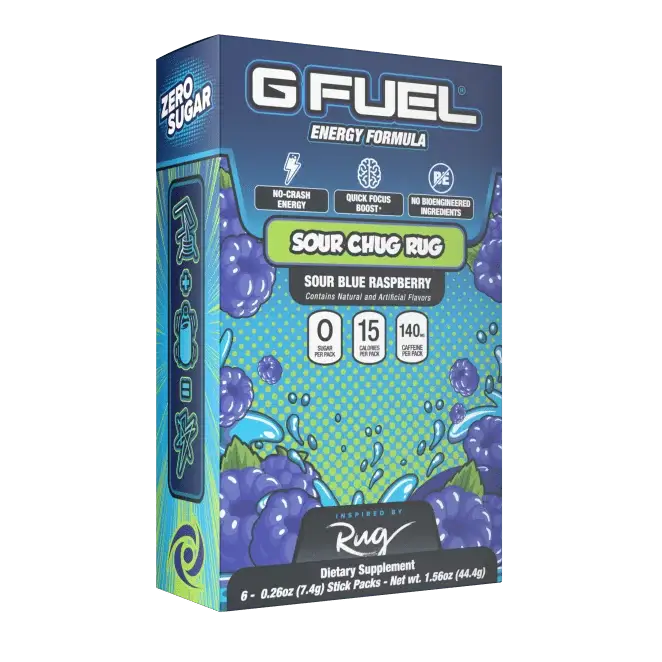 G fuel Energy Powder Sticks- Sour Chug Rug 6pks