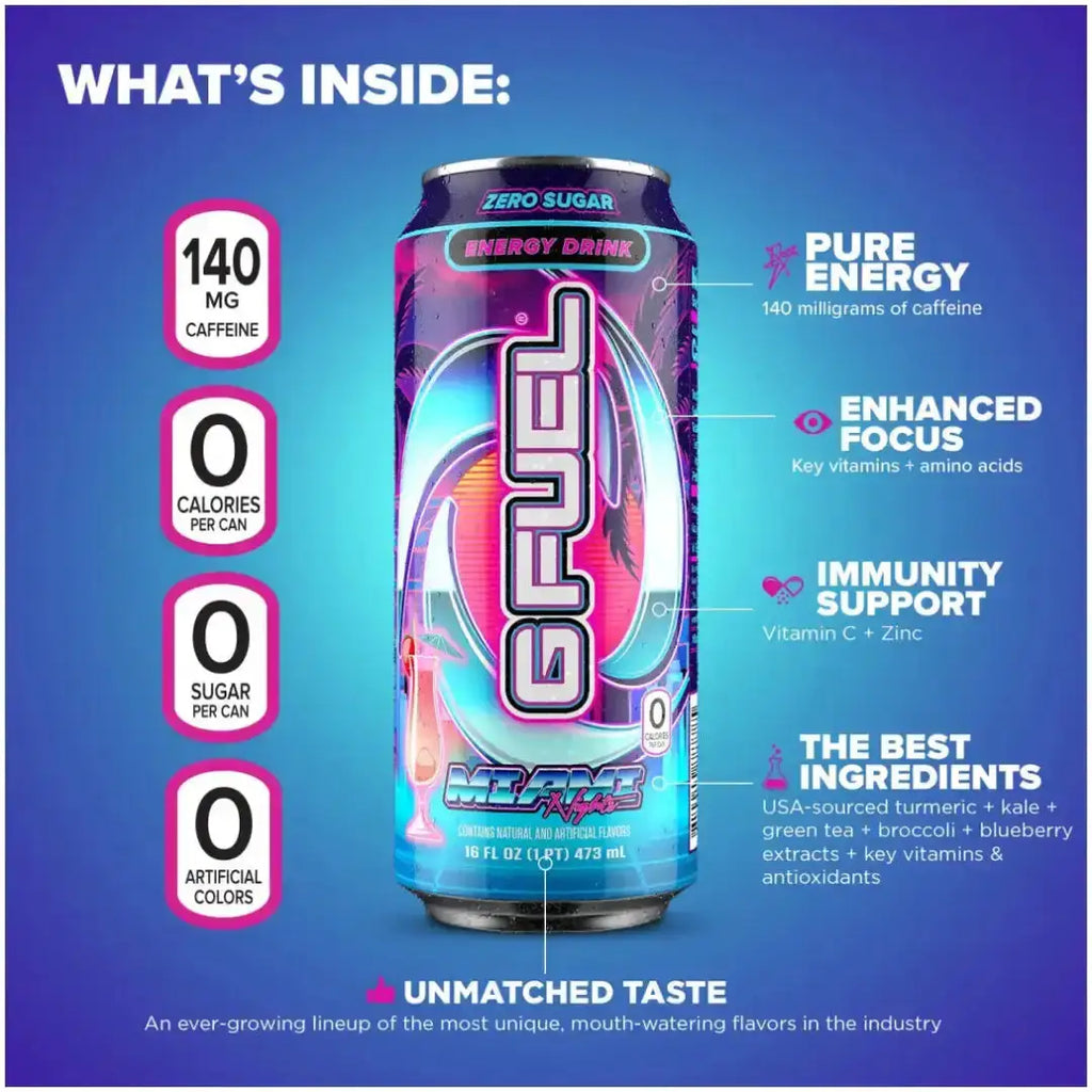 G Fuel Miami Nights - Strawberry Pina Colada Flavored